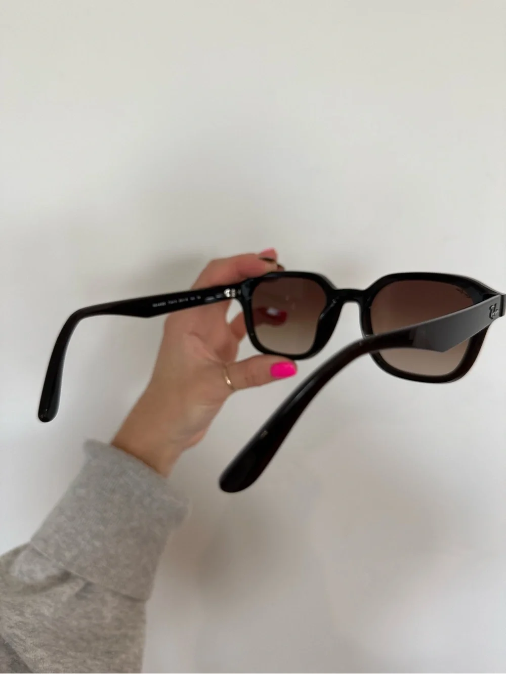 Ray-Ban Black Frame Gradient Brown Lens Sunglasses